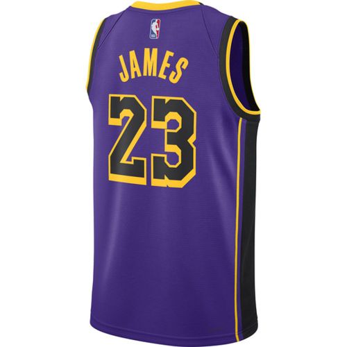 NBA Los Angeles Lakers Lebron James Dri-fit Statement Swingman Maglietta Viola C508 - Nike - Modalova