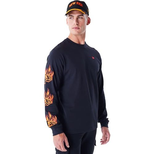 NE FLAG FLAME LONGSLEEVE T-SHIRT - new era - Modalova