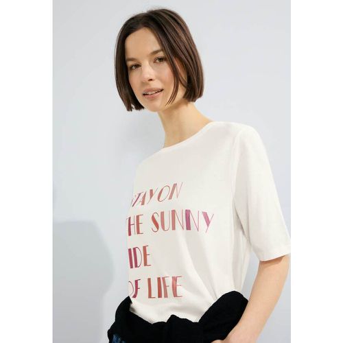 T-Shirt mit Wording Print - cecil - Modalova