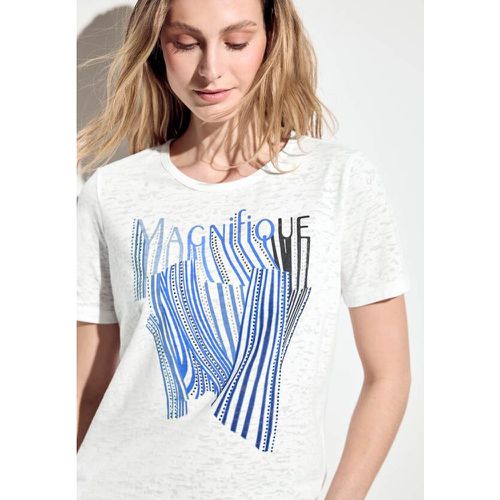 Burnout T-Shirt mit Print - cecil - Modalova