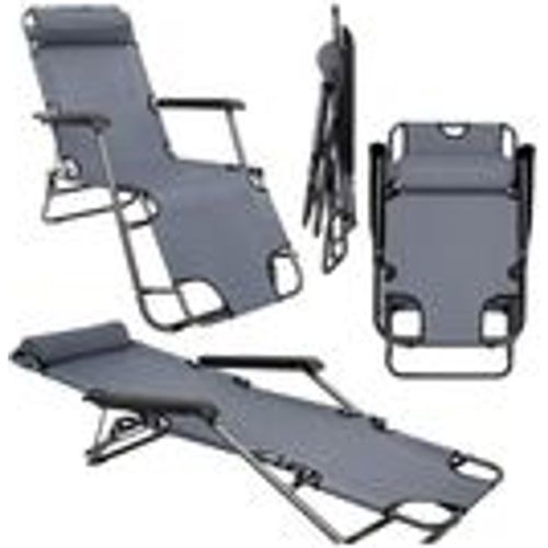 Campingstuhl Liegestuhl Freizeitliege Sonnenliege Strandliege Campingliege Klappliege Liege 153cm - Amanka - Modalova