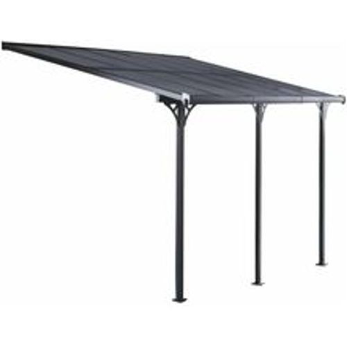 Wandpergola Elliot - 13 m² 435x300x225/270 cm Aluminium und Polycarbonat - Gardiun - Modalova