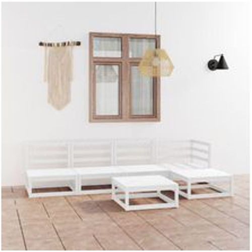 Tlg. Garten-Lounge-Set,Gartenmöbel-Set Weiß Kiefer Massivholz vidaXL - Fashion24 DE - Modalova