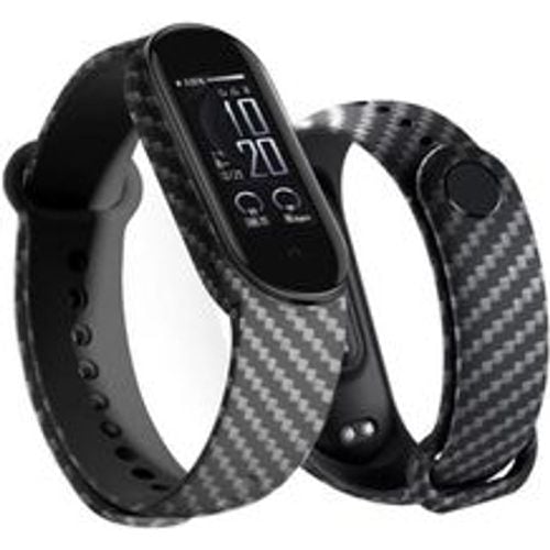 Cofi 1453 - Silikonarmband Xiaomi Mi Band 7 Ersatz-Silikon-Armband Carbon Schwarz - Fashion24 DE - Modalova