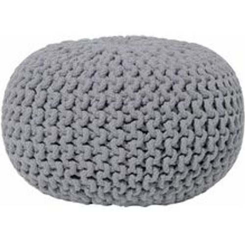 Pouf Dunkelgrau 100% Baumwolle Rund ⌀ 40 cm Elegant Modern - BELIANI - Modalova