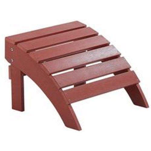 Fußhocker für Gartenstuhl Rot Kunstholz Muskoka Adirondack Stil Balkon Terrasse Outdoor Garten Zubehör Möbel - BELIANI - Modalova