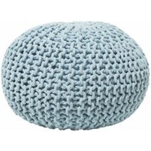 Pouf Hellblau 100% Baumwolle Rund ⌀ 50 cm Elegant Modern - BELIANI - Modalova