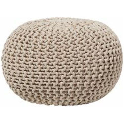 Pouf Beige 100% Baumwolle Rund ⌀ 40 cm Elegant Modern - BELIANI - Modalova