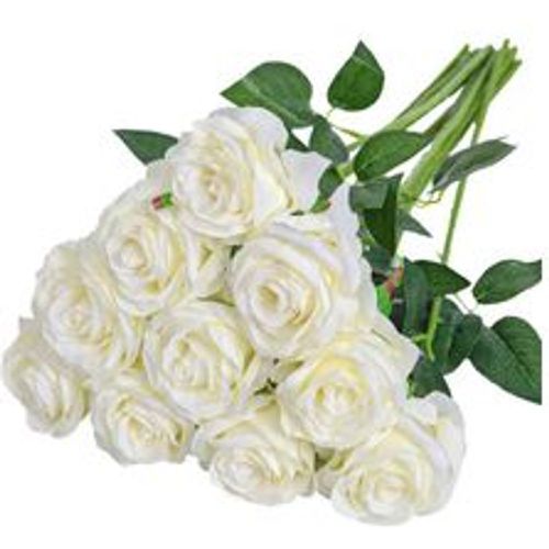 Künstliche Seidenrose Blume gefälschte Rose 10pcs (Off White) - Fashion24 DE - Modalova