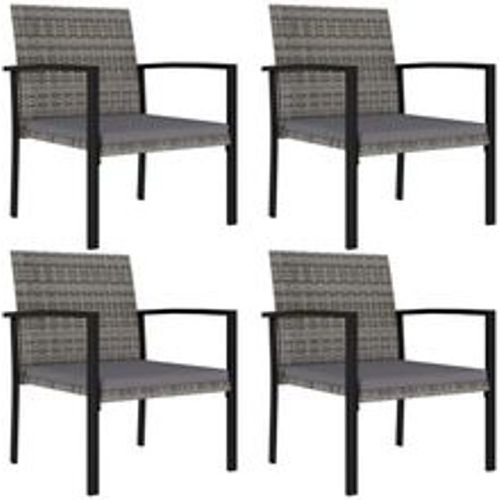 Garten-Essstühle 4 Stk. Poly Rattan Grau - VIDAXL - Modalova