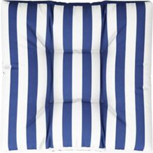 Palettenkissen Blau Weiß Gestreift 70x70x12 cm Stoff - VIDAXL - Modalova