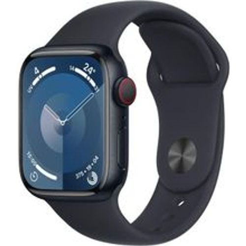 Watch Series 9 (2023) GPS + Cellular 45 mm - Aluminium Mitternacht - Sportarmband Schwarz - Apple - Modalova