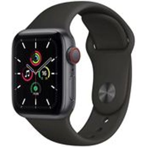 Watch Series SE 1 (2020) GPS + Cellular 40 mm - Aluminium Space - Sportarmband Schwarz - Apple - Modalova