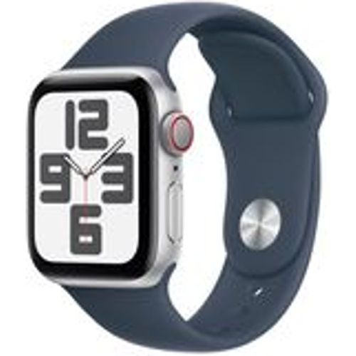 Watch Series SE 2 (2022) GPS 40 mm - Aluminium Silber - Sportarmband Blau - Apple - Modalova