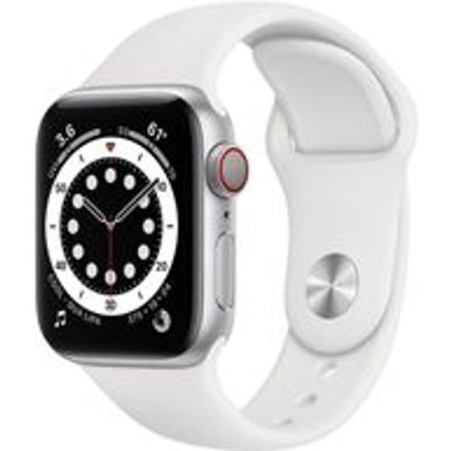 Watch Series 6 (2020) GPS + Cellular 44 mm - Aluminium Silber - Sportarmband Weiß - Apple - Modalova