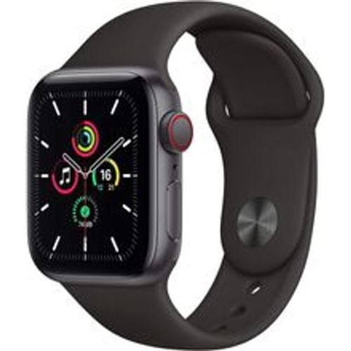 Watch Series SE 1 (2020) GPS + Cellular 44 mm - Aluminium Space - Sportarmband Schwarz - Apple - Modalova