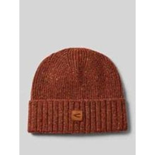 Beanie aus Woll-Mix mit Label-Patch - camel active - Modalova