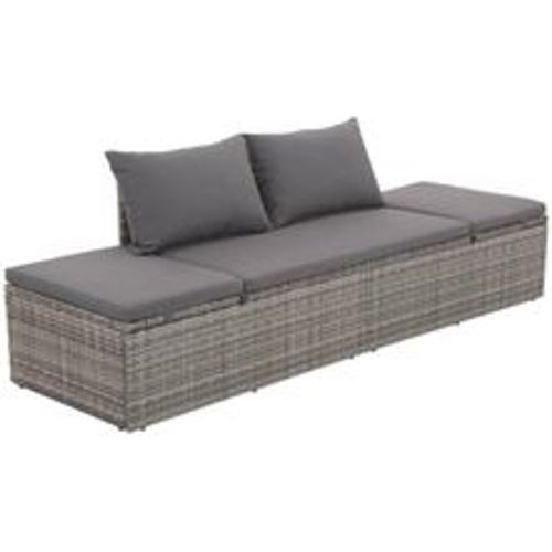 Gartenbett Grau 195×60 cm Poly Rattan - VIDAXL - Modalova