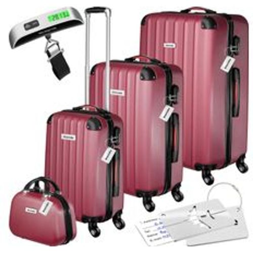 ® Hartschalenkoffer-Set, 4-teilig, 3 Trolleys, 1 Beauty Case inkl. Kofferwaage und -anhänger, 360° drehbare, abnehmbare Rollen, mit Sicherheits-Zah - TECTAKE - Modalova