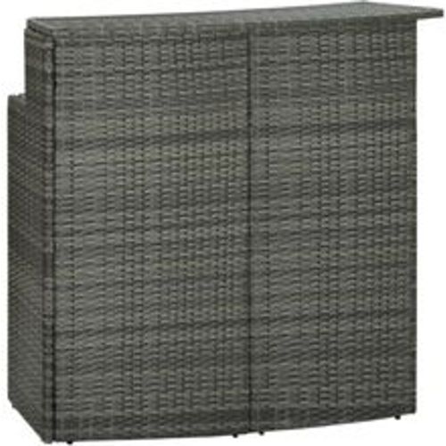 Garten-Bartisch Grau 120x55x110 cm Poly Rattan - VIDAXL - Modalova