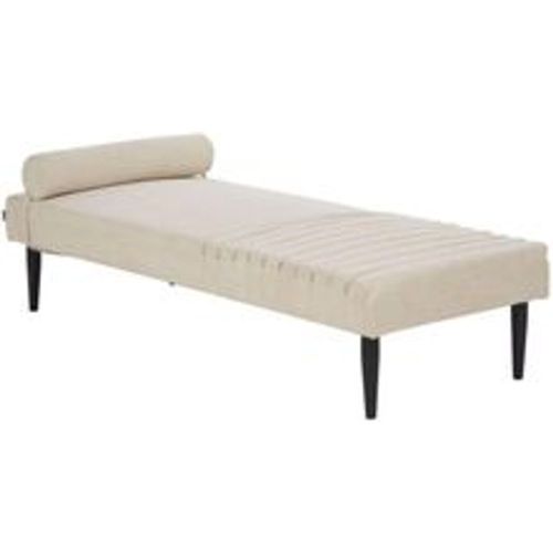 Chaiselongue Beige Stoffbezug Gesteppt mit Kissen Metallgestell Modernes Design Liegesessel Relaxliege für Wohnzimmer Schlafzimmer Indoor - BELIANI - Modalova