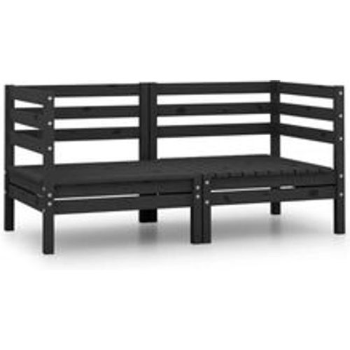 Garten-Ecksofas 2 Stk. Schwarz Massivholz Kiefer - VIDAXL - Modalova