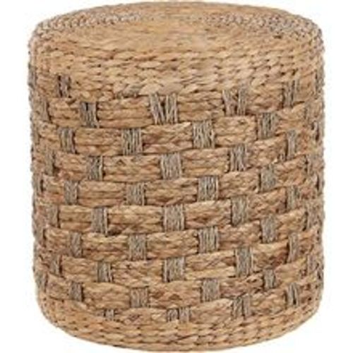 Pouf Natur ⌀ 40 cm Rund Wasserhyazinthe Seegras Handgefertigt im Boho Stil Moderner Hocker für Wohnzimmer Schlafzimmer Indoor - BELIANI - Modalova