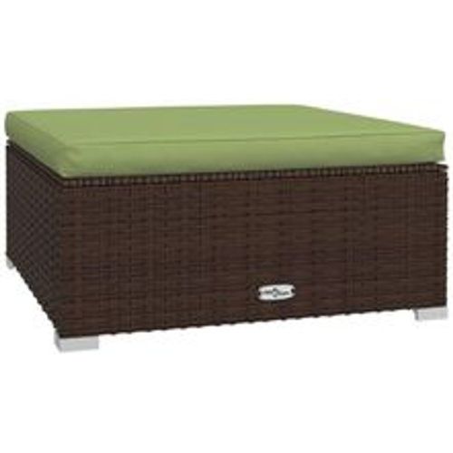 Gartenhocker mit Kissen Braun 70x70x30 cm Poly Rattan - VIDAXL - Modalova