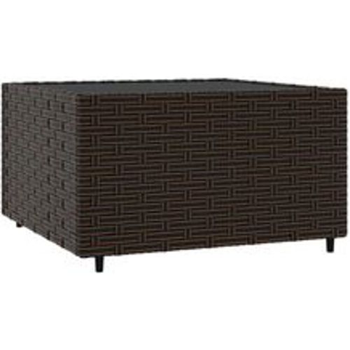 Garten-Couchtisch Quadratisch Braun 50x50x30 cm Poly Rattan - VIDAXL - Modalova