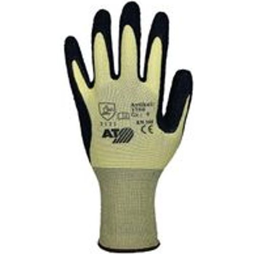 Handschuhe Gr.8 gelb/schwarz Nylon mit Naturlatex EN 388 Kateg - Asatex - Modalova