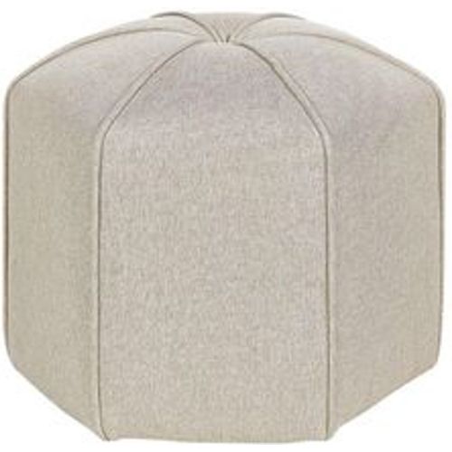 Pouf Beige Stoffbezug Leinen Blumenform 45 x 45 x 42 cm Modern Wohnzimmer Schlafzimmer Ausstattung Deko Polsterhocker Sitzhocker Fußhocker - BELIANI - Modalova