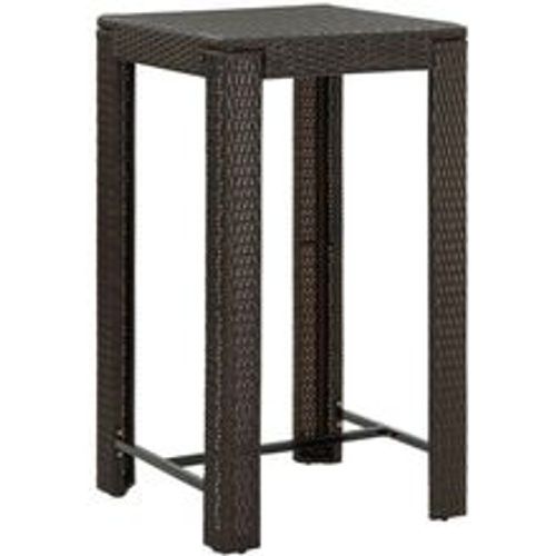 Garten-Bartisch Braun 60,5x60,5x110,5 cm Poly Rattan - VIDAXL - Modalova