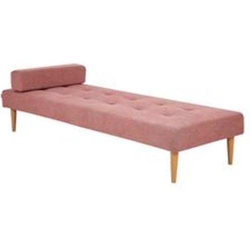 Chaiselongue Rosa Curio-Stoffbezug Gesteppt mit Kissen Metallgestell Modern Liegesessel Relaxliege für Wohnzimmer Schlafzimmer Indoor - BELIANI - Modalova