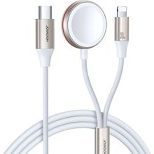 In1 Lightning-Kabel für iPhone und induktives Ladegerät für Apple Watch USB-C 1,5 m weiß - Fashion24 DE - Modalova