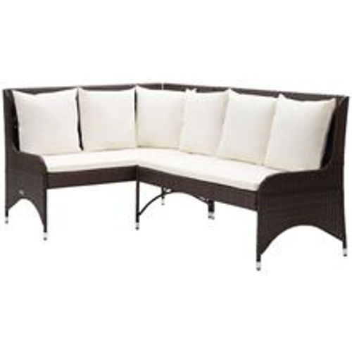 Garten-Ecksofa 2-tlg. Poly Rattan Braun - VIDAXL - Modalova