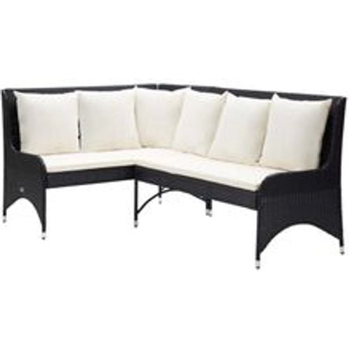 Garten-Ecksofa 2-tlg. Poly Rattan Schwarz - VIDAXL - Modalova