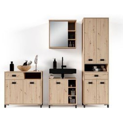 WELLNESS Spiegelschrank, Breite 60 cm, Eiche-Optik, Spiegelglas - byLIVING - Modalova