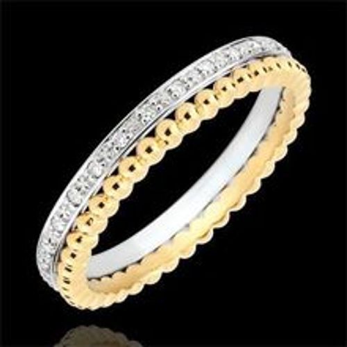 Edenly Ring Fleur de Sel - Doppelring - Diamant - Gelbgold und WeiÃŸgold 18 Kar - Fashion24 DE - Modalova