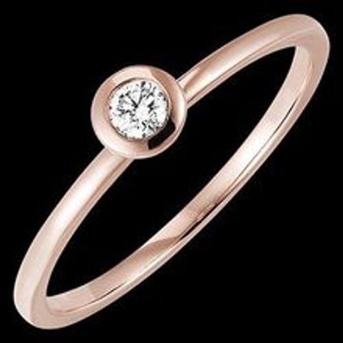 Edenly Ring FraÃ®cheur - Rund - 18 Karat RosÃ©gold mit Diamant - Fashion24 DE - Modalova