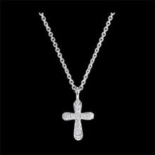 Edenly Halskette Frische - Diamantenkreuz - 9 Karat WeiÃŸgold und Diamanten - Fashion24 DE - Modalova