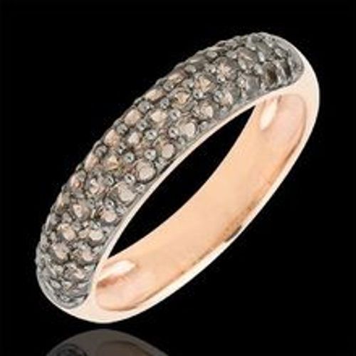 Edenly Ring Paradiesvogel - Dreierreihe - RosÃ©gold und Rauchquarz - Fashion24 DE - Modalova