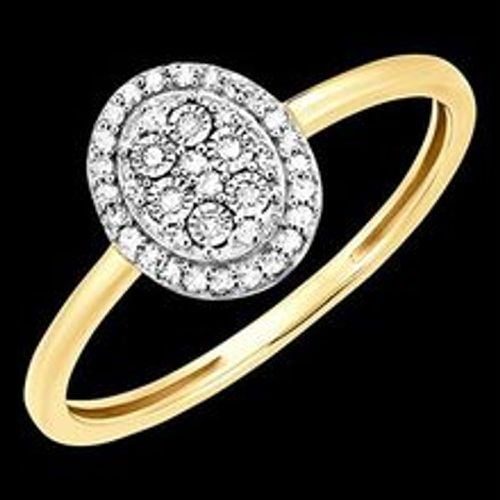 Edenly Ring Origine - Ovaler Glanz - 9 Karat WeiÃŸ- und Gelbgold und Diamanten - Fashion24 DE - Modalova