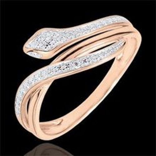 Edenly Ring Bezaubernde Schlange - RosÃ©gold und Diamanten - 18 Karat - Fashion24 DE - Modalova