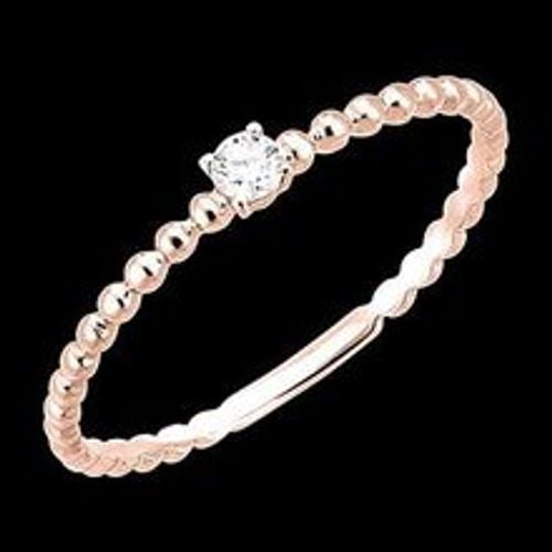 Edenly Ring FraÃ®cheur - Solitaire Blase Rund - RosÃ©gold 18 Karat und Diamant - Fashion24 DE - Modalova