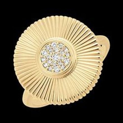 Edenly Ring Frische - Sol - 9 Karat Gelbgold und Diamanten - Fashion24 DE - Modalova