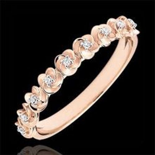 Edenly Ring BlÃ¼te - RosenkrÃ¤nzchen - Kleines Modell - RosÃ©gold und Diamanten - Fashion24 DE - Modalova