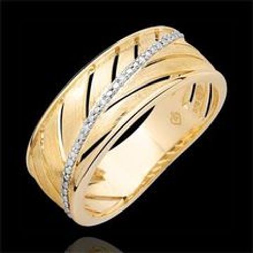 Edenly Ring Palme - 750er gebÃ¼rstetes Gelbgold und Diamanten - Fashion24 DE - Modalova