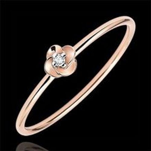 Edenly Ring BlÃ¼te - Erste Rose - Kleines Modell - RosÃ©gold und Diamant - 9 Ka - Fashion24 DE - Modalova