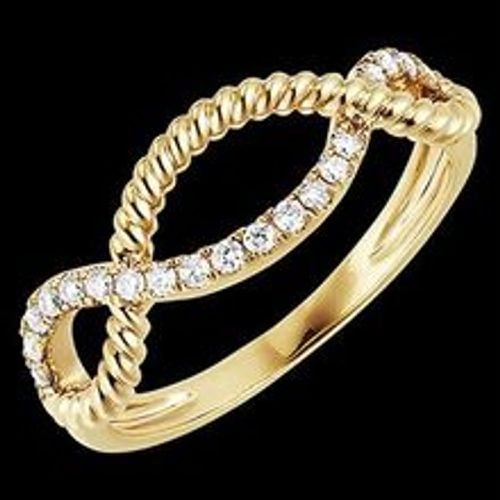 Edenly Ring FraÃ®cheur - Cordes d'or - 18 Karat Gelbgold mit Diamanten - Fashion24 DE - Modalova