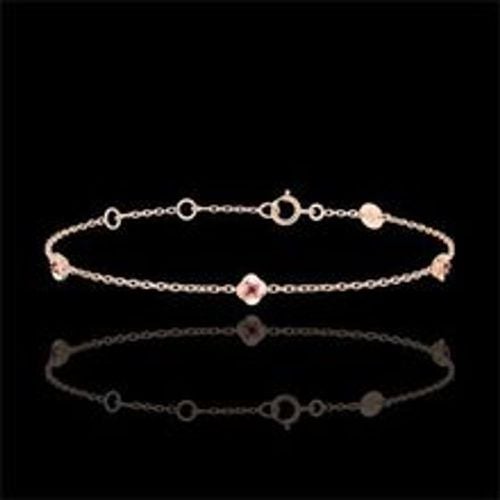 Edenly Armband BlÃ¼te - RosenkrÃ¤nzchen - Rubin - RosÃ©gold - 9 Karat - Fashion24 DE - Modalova